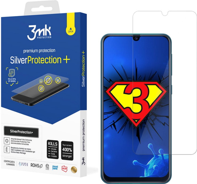 Захисна плівка 3MK SilverProtection+ для Samsung Galaxy M21 антибактеріальна (5903108302951) - зображення 1