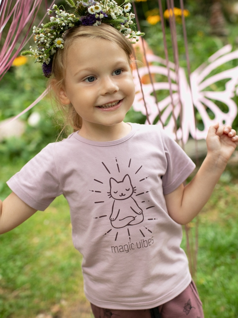 Koszulka dziecięca dla dziewczynki Pinokio Magic Vibes 110 cm Różowa (5901033296994) - obraz 2