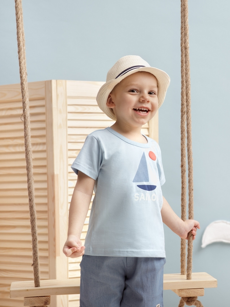 Футболка дитяча Pinokio Sailor T-shirt 68-74 см Blue (5901033304316) - зображення 2