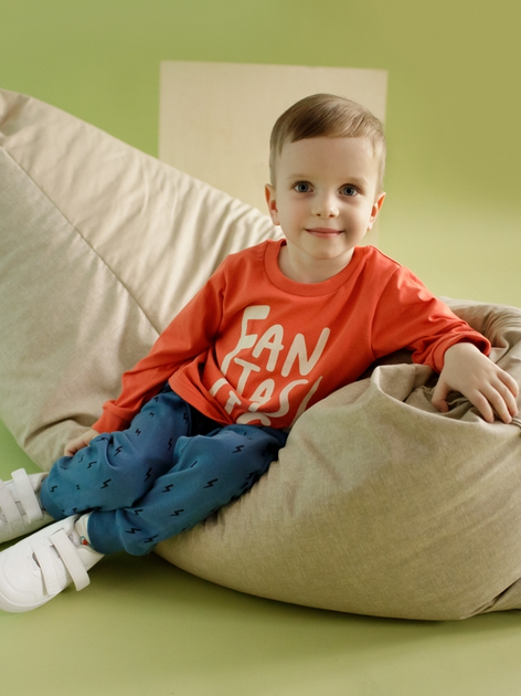 Дитяча футболка з довгими рукавами для хлопчика Pinokio Orange Flip 98 см Orange (5901033307287) - зображення 2