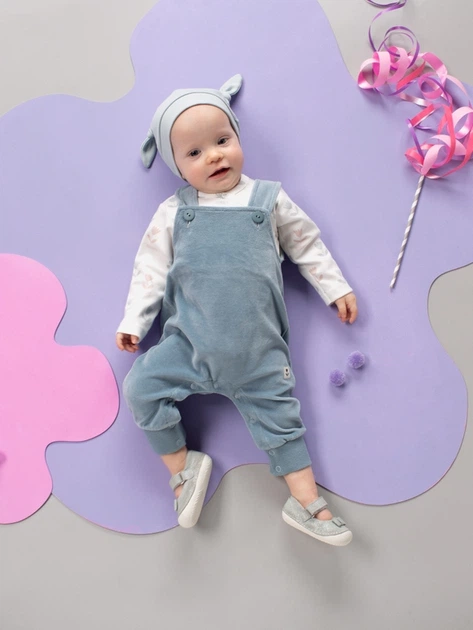 Spodnie ogrodniczki dziecięce dla dziewczynki Pinokio Romantic Dungarees 80 cm Niebieskie (5901033288722) - obraz 2