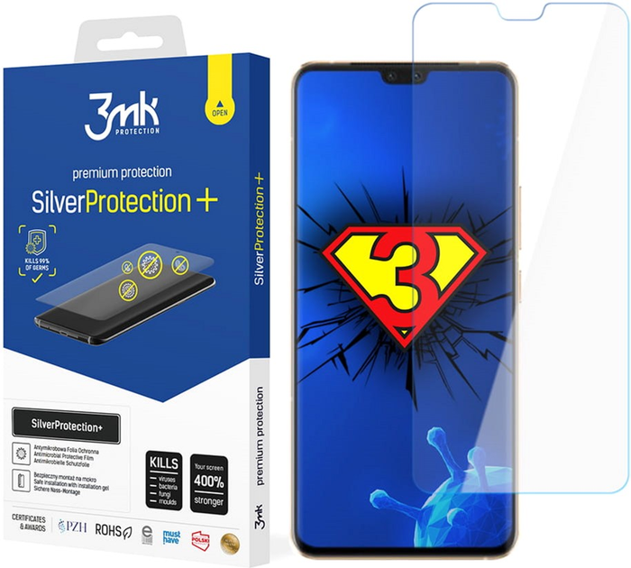 Захисна плівка 3MK SilverProtection+ для Vivo V23 5G антибактеріальна (5903108471107) - зображення 1