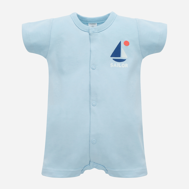 Комбінезон дитячий Pinokio Sailor Romper Buttoned 62 см Blue-Print (5901033303463) - зображення 1