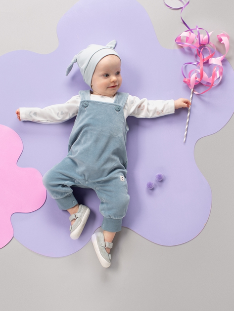 Spodnie ogrodniczki dziecięce dla dziewczynki Pinokio Romantic Dungarees 68-74 cm Niebieskie (5901033288708) - obraz 3