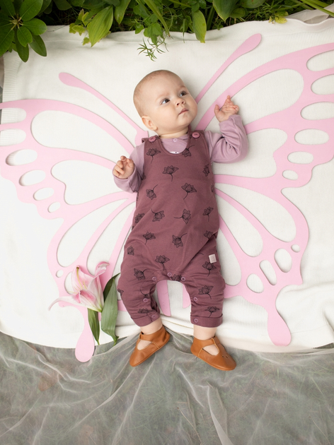 Дитячий напівкомбінезон для дівчинки Pinokio Magic Vibes Dungarees 68-74 см Фіолетовий (5901033296208) - зображення 3
