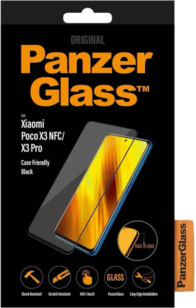 Szkło hartowane Panzer Glass E2E Regular do Poco X3 NFC/X3 Pro (5711724080340) - obraz 1