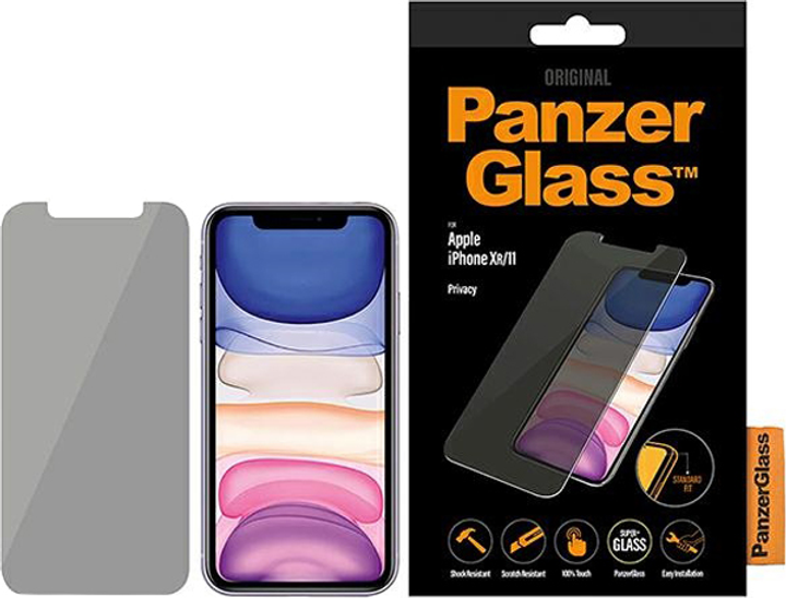 Szkło hartowane Panzer Glass Standard Fit Privacy Screen do Apple iPhone Xr/11 (5711724126628) - obraz 1