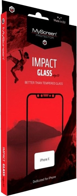 Szkło hybrydowe MyScreen ImpactGlass Edge 3D do Samsung Galaxy S21 Ultra G998 czarne (5901924996538) - obraz 1