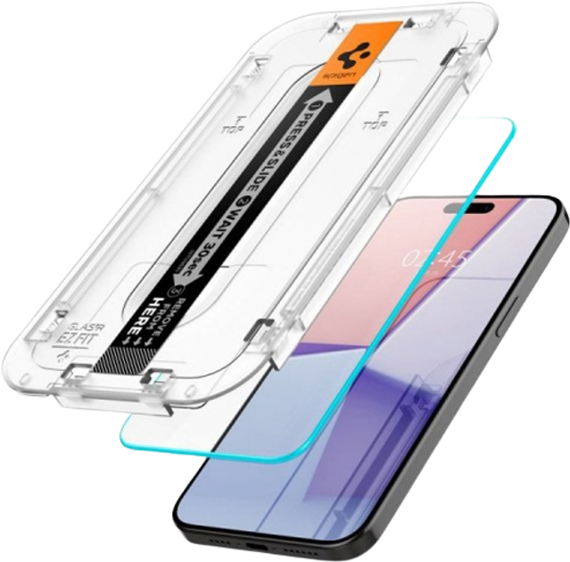 Szkło hartowane Spigen Ez Fit do Apple iPhone 15 Pro 2 szt (8809896752145) - obraz 2