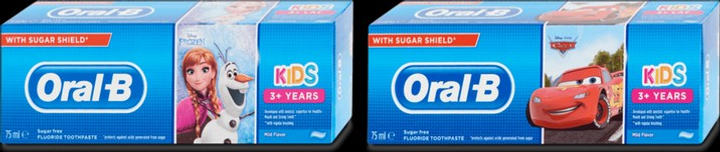 Зубна паста Oral-B Kids Frozen & Cars 75 мл (8001841296784) - зображення 1