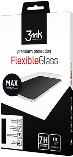 Гібридне скло з посиленими краями 3MK FlexibleGlass Max для iPhone Xs Max Black (5903108038034) - зображення 1