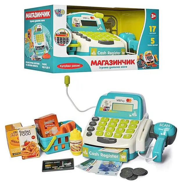 Кассовый аппарат Limo Toy касса, сканер, продукты, наличные деньги ...