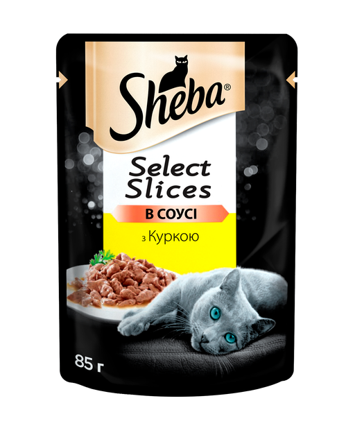 Консервований корм Sheba Select Slices з куркою у соусі 12 шт х 85 г (4770608257170-12) - Фото 1 Консервований корм Sheba Select Slices з куркою у соусі 12 шт х 85 г (4770608257170-12) - зображення 1