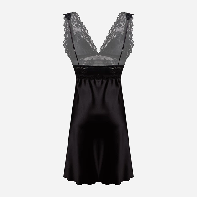 Koszula nocna damska z koronką DKaren Slip Cleo XS Czarna (5903068502101) - obraz 4