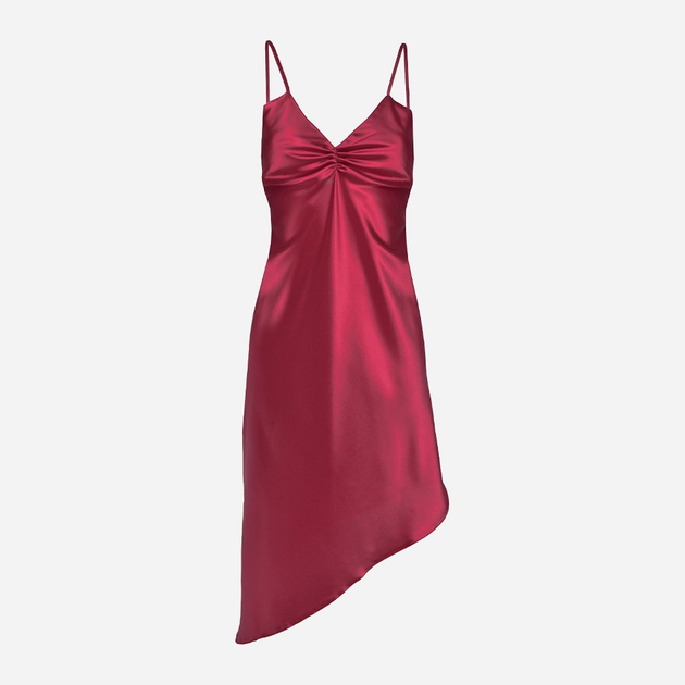 Koszula nocna damska satynowa DKaren Slip Daria XS Bordowa (5902686584667) - obraz 3