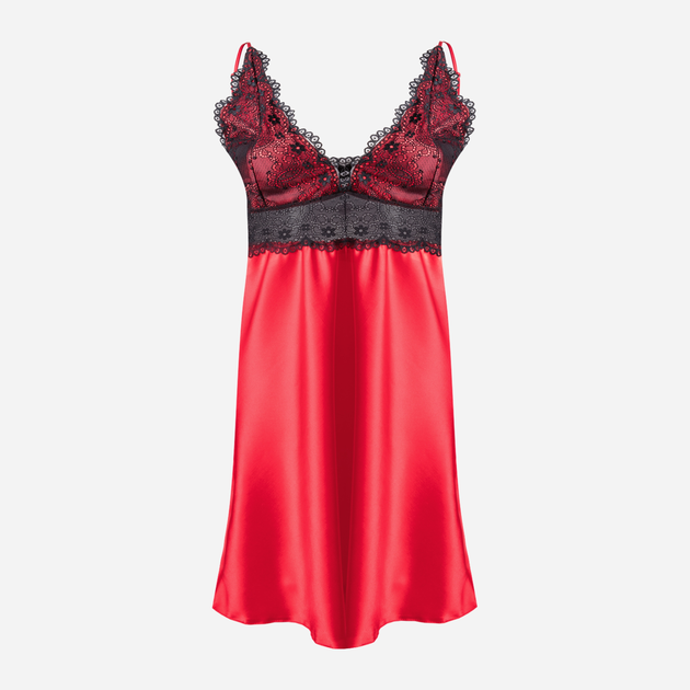 Koszula nocna damska DKaren Slip Fabien XS Czerwona (5903068507564) - obraz 3