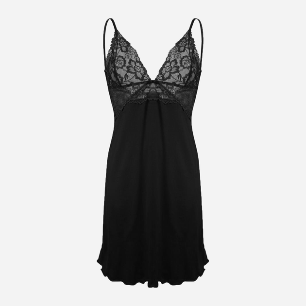 Koszula nocna damska DKaren Slip FCzerwonaerica XS Czarna (5903251406308) - obraz 3