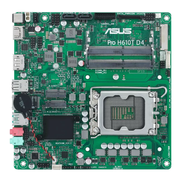 Материнская плата Asus PRO H610T D4-CSM Socket 1700/Intel H610/Thin MiniITX/1хHDMI/LVDS/DisplayPort - изображение 3