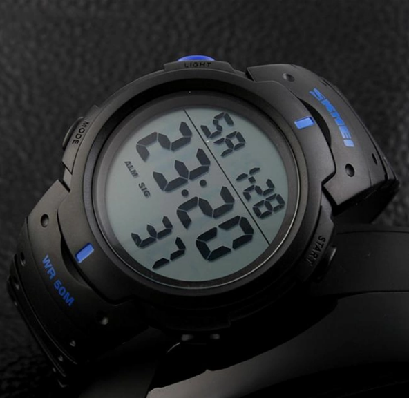 Часы наручные Skmei 1068BU Black-Blue - изображение 4