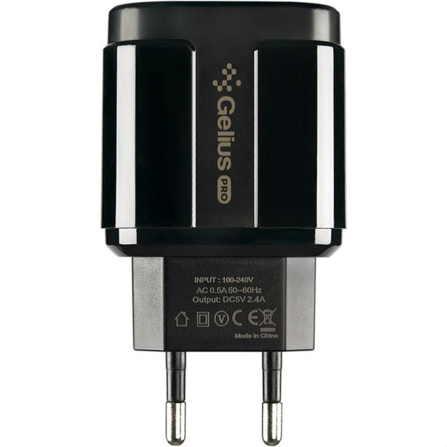 Сетевое зарядное устройство Gelius Pro Avangard GP-HC06 2USB 2.4A Black - Фото 2 Сетевое зарядное устройство Gelius Pro Avangard GP-HC06 2USB 2.4A Black - изображение 2