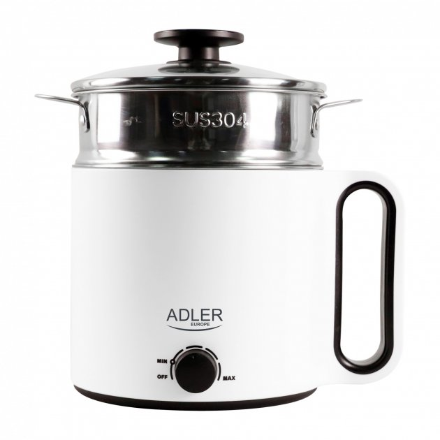 Мультиварка Кастрюля электрическая Adler AD 6417 1,9L 900W white - изображение 3