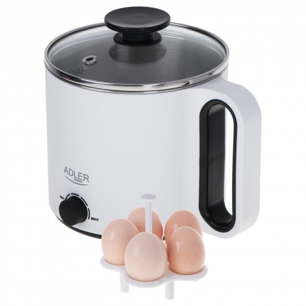 Мультиварка Кастрюля электрическая Adler AD 6417 1,9L 900W white - изображение 5