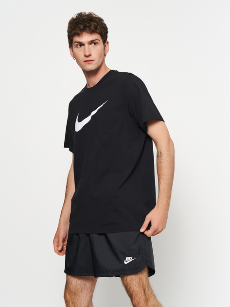 Акція на Футболка чоловіча Nike M Nsw Tee Icon Swoosh DC5094-010 XL Чорна З принтом від Rozetka