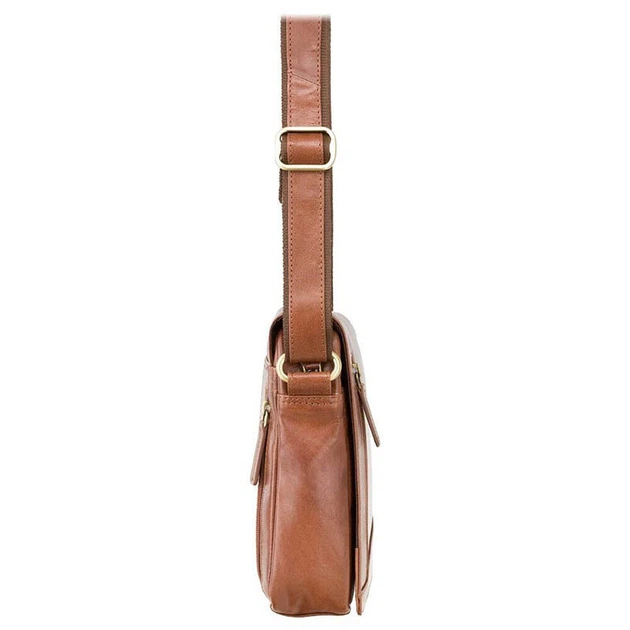 Чоловічі шкіряні штани Visconti S7 Messenger Bag A5 Lee Tan (S7 TAN) - зображення 2