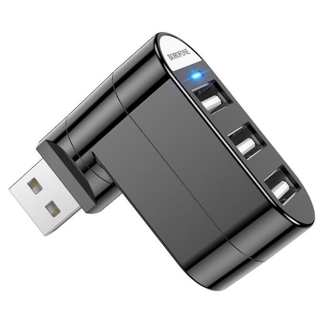 Мультиадаптер хаб Borofone DH3 3в1 USB to 3 USB 2.0 (F) – фото, отзывы ...