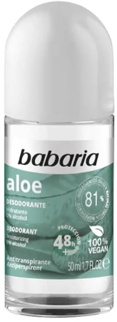 Антиперспірант Babaria Aloe Roll On 50 мл (8410412280150) - зображення 1