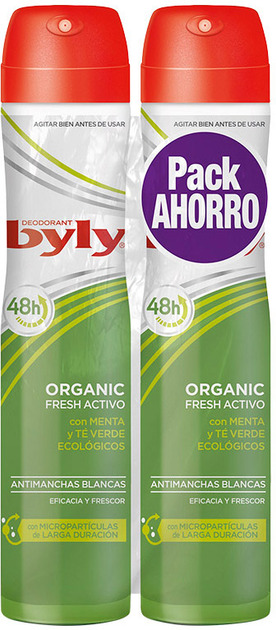 Dezodorant Byly Organic Extra Fresh 2 x 200 ml (8411104041172) - obraz 1