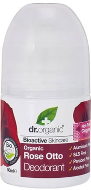 Дезодорант Dr. Organic Rose Otto Roll On 50 мл (5060176676381) - зображення 1