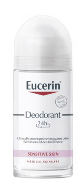 Dezodorant Eucerin For Sensitive Skin Roll On 24 Hours 50 ml (4005800027697) - obraz 1