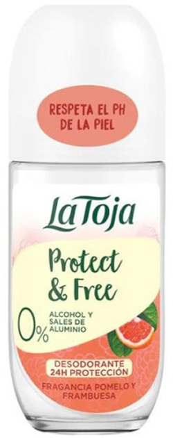 Dezodorant La Toja Protect & Free Grapefruit And Raspberry Roll-On 50 ml (8410436379021) - obraz 1