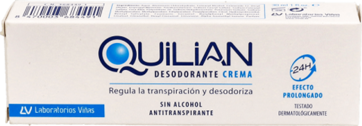 Dezodorant Laboratorios Vinas Quilian Cream 30 ml (8470003684491) - obraz 1