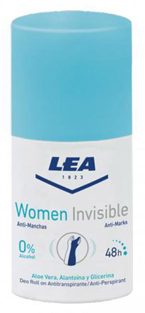 Dezodorant Lea Women Invisible Aloe Vera Roll-On 50 ml (8410737002024) - obraz 1