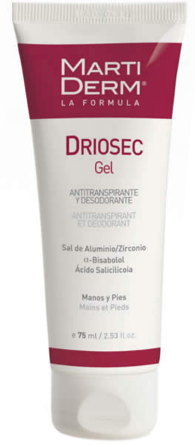 Дезодорант Martiderm Driosec Gel For Hands and Feet 75 мл (8437000435075) - зображення 1