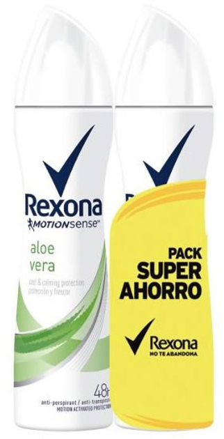 Антиперспірант Rexona Aloe Vera Spray 2 x 200 мл (8710522485941) - зображення 1