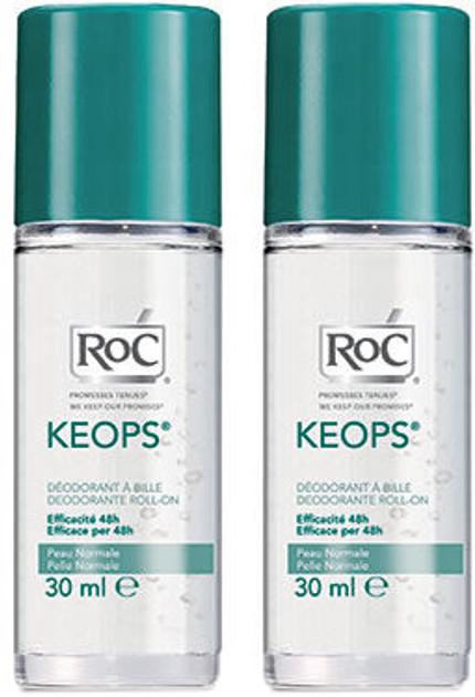 Antyperspirant Roc Keops Roll On 2 x 30 ml (1220000230156) - obraz 1