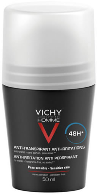 Dezodorant Vichy Homme Roll On For Sensitive Skin 50 ml (3337871320379) - obraz 1