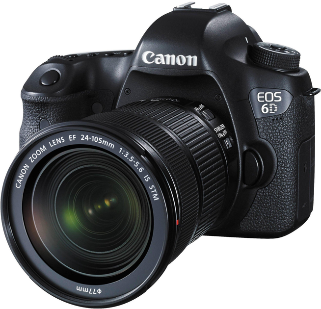Фотоаппарат Canon Eos 6D kit (24-105mm) Is Stm 755 г черный купить на ...