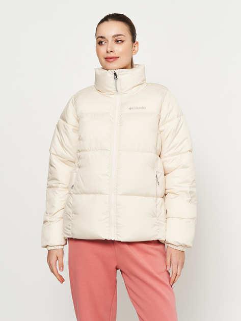 Акція на Куртка зимова коротка жіноча Columbia Puffect Jacket 1864781-191 XS Молочна від Rozetka