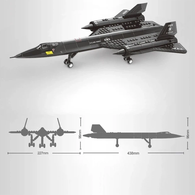 Конструктор Lockheed SR-71 Blackbird Чёрный дрозд 183 деталей