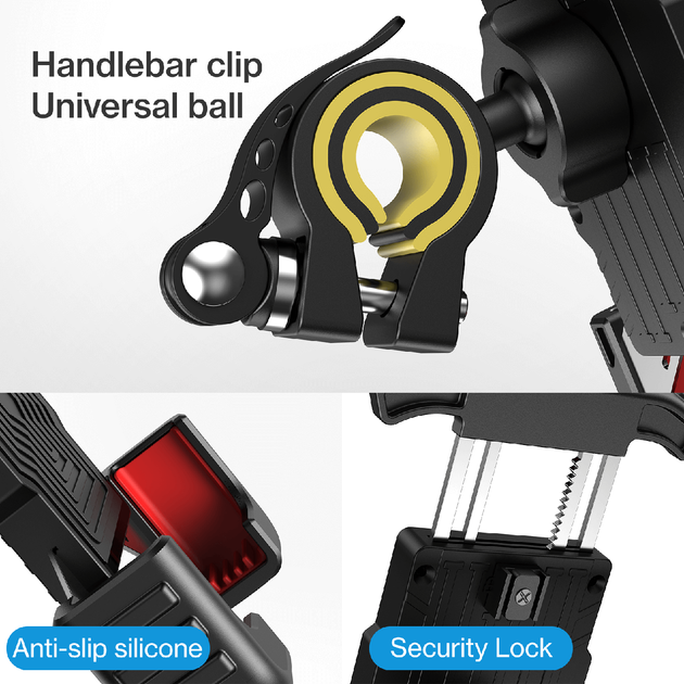 Держатель крепление на руль вело мото JOYROOM Phone Holder For Bicycle and Motorcycle JR-ZS264 - изображение 6