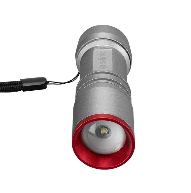 Фонарь ручной металлический 3W LED+COB светодиодный карманный фонарик на батарейках 3хААА S-link SL-F850 - изображение 4