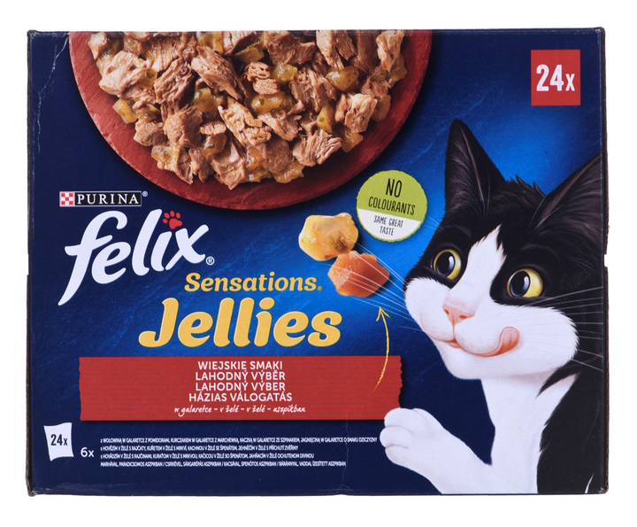 Mokra karma dla kotów Purina Felix Sensation: wiejskie smaki 24 x 85 g (7613039916148) - obraz 1