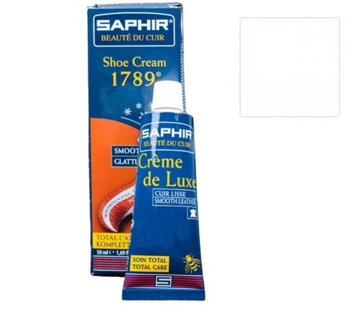 Водоотталкивающий крем для обуви Saphir Creme De Luxe 1789, бесцветный ...