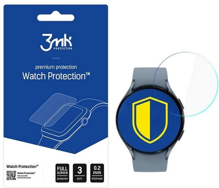 Захисне скло 3MK FlexibleGlass для Samsung Galaxy Watch 5 44 мм 3 шт (5903108489188) - зображення 1
