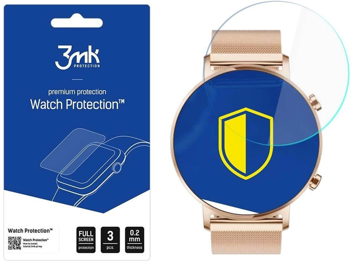 Захисна плівка 3MK ARC FS для Huawei Watch GT2 42 мм 3 шт (5903108241373) - зображення 1
