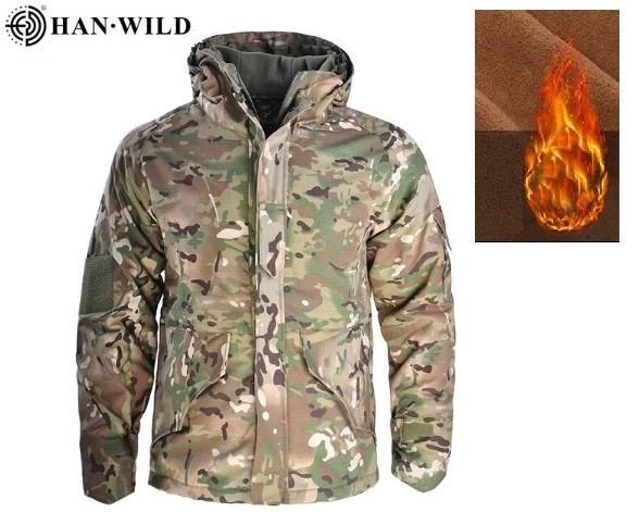 Тактическая куртка Han-Wild G8 с капюшоном на флисе размер M мультикам Осень-Зима - изображение 1